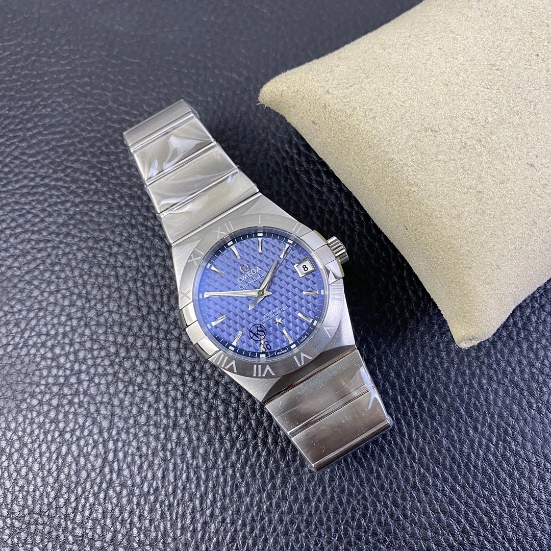 Modern CBD Factory Omega Constellation Co-Axial 38mm Blue Textured Dial (123.10.38.21.03.001) 1:1 Super Clone -DD8500 Movement 326